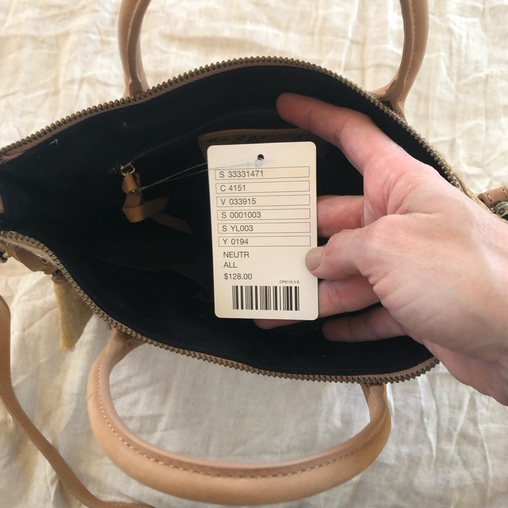 NWT shimmer cow hair Anthropologie crossbody bag. - Picture 5 of 6